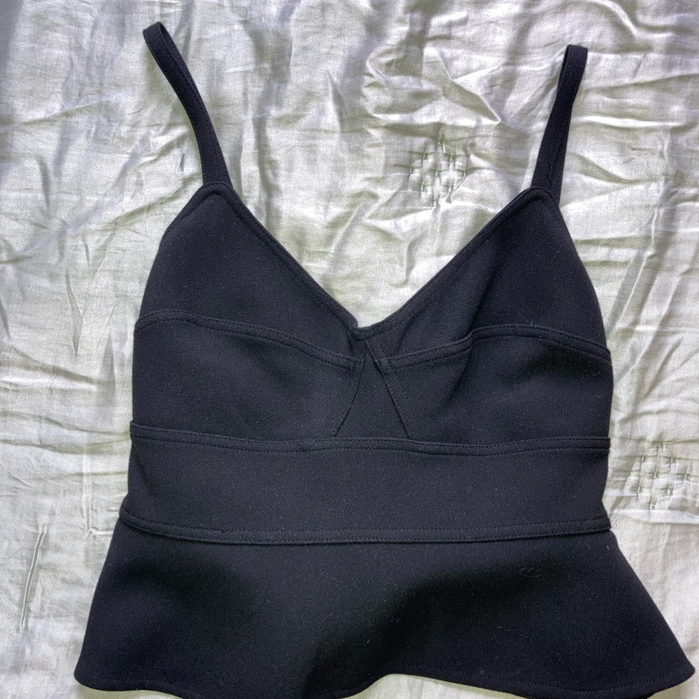 A.L.C. Corset-Style Black Strappy Top Size 8